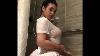 Big boobs bathroom