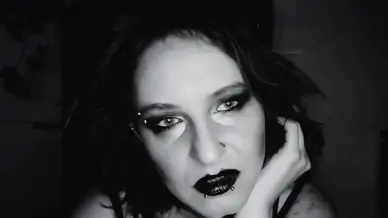 Evil queen with dark lipstick