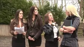 Women give handjob to a perv old man