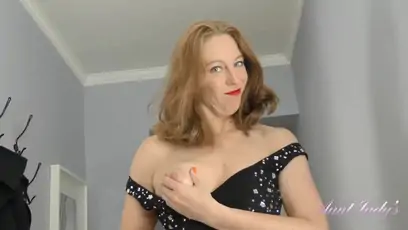 Marta upskirt high heels masturbation