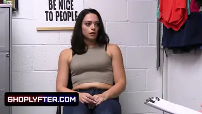 Security officer catch and suspend cute ass and disciplines her with a deepthroat