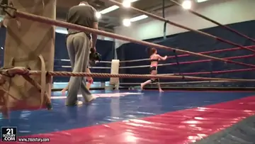 Angel rivas and niky gold fighting to dominate in the backstage fighting clip