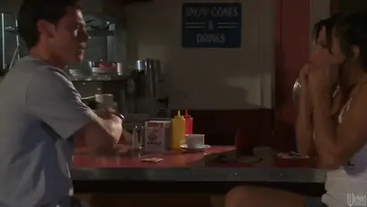 Lonely milf lezley zen has sex at a local bar
