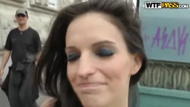 Young hottie ann marie gets naughty in public