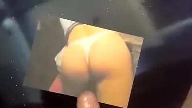 Slo mo cumshot on kami her ass