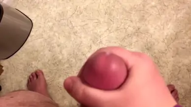 Teasing the pre cum out of my own cock