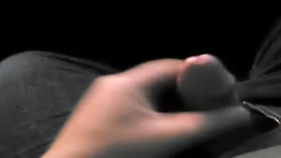 Slowly stroking my cock at the desk
