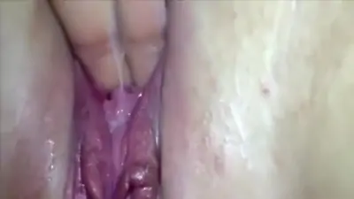 Licking her very wet and creamy pussy again