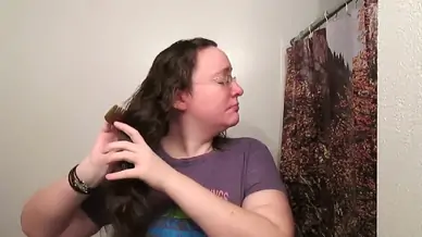 Hair journal combing long curly strawberry blonde hair week 12 asmr