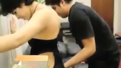 Finger in her ass and jerk off