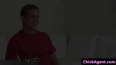 Female interview lady reaching climax solo