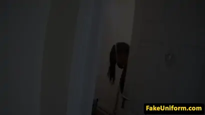 Nubian babe rims cop after riding his penis