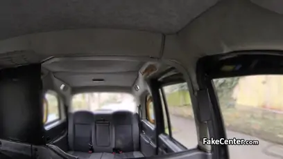 Hot busty blonde fucked taxi driver