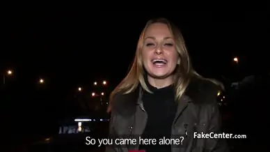 Babe fucks in public for valentines