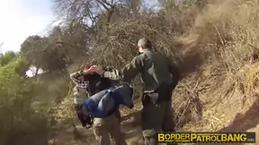 Redhead babe onyx fucks the officer to cross the border