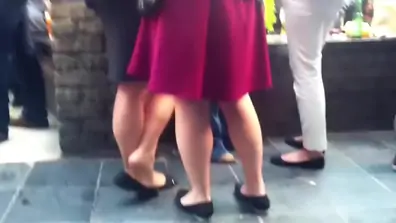 Candid irish girl dipping in flats