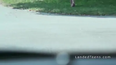 Lucky dude with car bangs teen 18