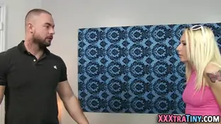 Massaged teen 18 rides cock