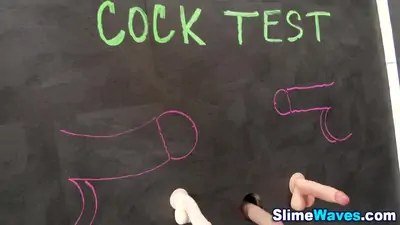Kinky slut toys her pussy