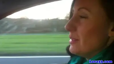 Glam mature suck cock after picking up bloke