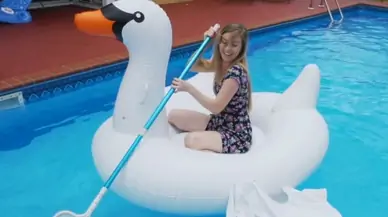 Pale nude riding huge cock cowgirl style