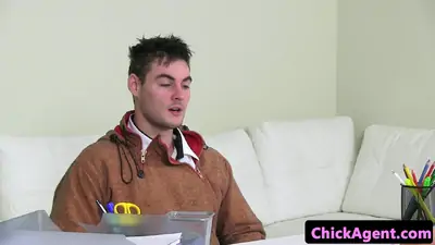 Casting agent banged on couch in office