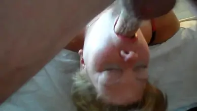 Blonde in high heels gets mouth fucked