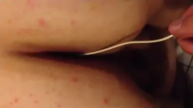 Hubby pulling the bullet from my a hole