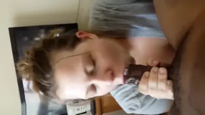 Bbw nice sloppy blow job