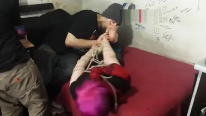 Msshinra hogtied and played with