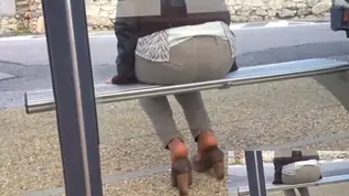 Gold candid ass sitting 1