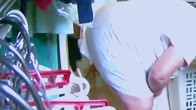 Bbw changing in the closet