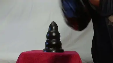 Domestic partner crack attack giant butt plug inside my hole