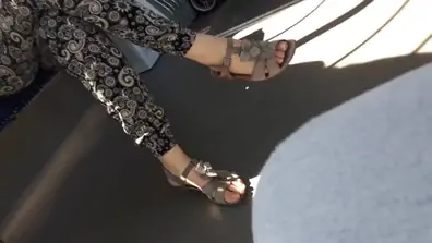 Germany model feet toes bus show