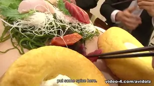 Yuna hirose in the office lady yuna hirose is used like a sushi plate avidolz