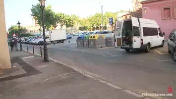 Spanish hottie naked and fucked in public