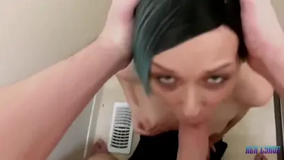 Girl sucks my cock in bathroom while my wife is at work rexlykos