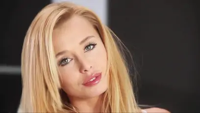 Blonde european model posing for playboy
