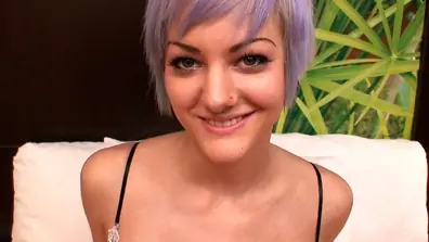 Skinny gothic teen 18 with meaty pussy lips