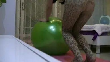 Chinese milf in crotchless leggings