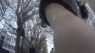 Upskirt blonde frontal