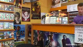 Sexy blonde mature fucks him in the video store mature ndirty