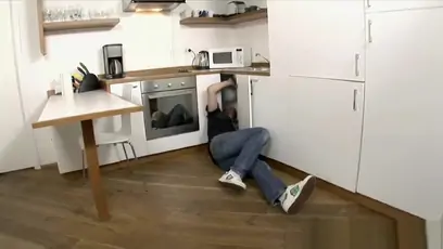 Paying the plumber with her ass