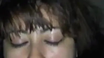 Rubbed my balls on lissy face after she puked on them