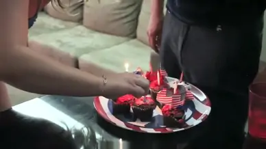 Busty sunny hart celebrates the 4th of july