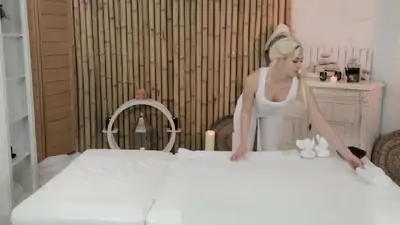 Massage rooms young innocent lesbian has her tight little flower penetrated