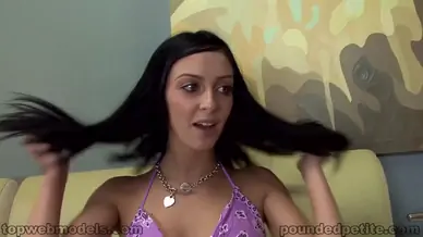 Petite brunette stephanie cane has her tight pussy pounded hard