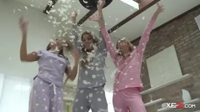 Three lesbian girls and one strapon
