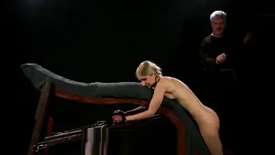 Girl takes the whip and the candle