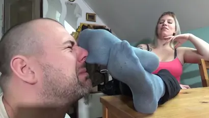 Smell my stinky blue socks